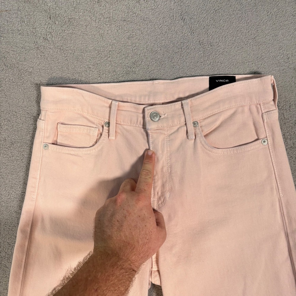 Vince Skinny Crop Jeans Size 29 Tulip Pink Cotton Elastane Soft Pink‎ Denim - Picture 11 of 16